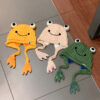 O1CN01FTVdMQ1kLzYOyveWP_2832954668-0-cib Wholesale Cute Frog Knitted Wool Hats with Plush Polyester Ear Protectors