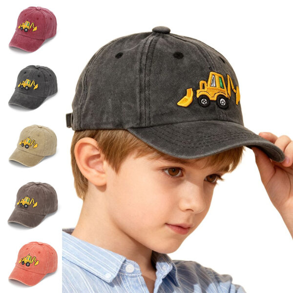 O1CN01FUNITH1fipbJBq8NR_2215600164041-0-cib Wholesale Kids Washed Fabric Excavator Embroidery Baseball Cap