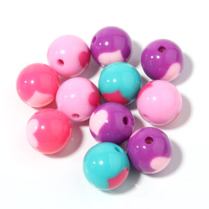 Large smooth round bead love (10/bag) / Random color mixing, size on the details page