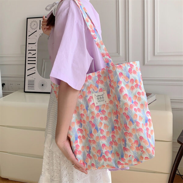 O1CN01FV7VG11vHpqXYBj6h_2215348976148-0-cib Wholesale Large Capacity Canvas Single Broken Flower Handbag Shoulder Bag