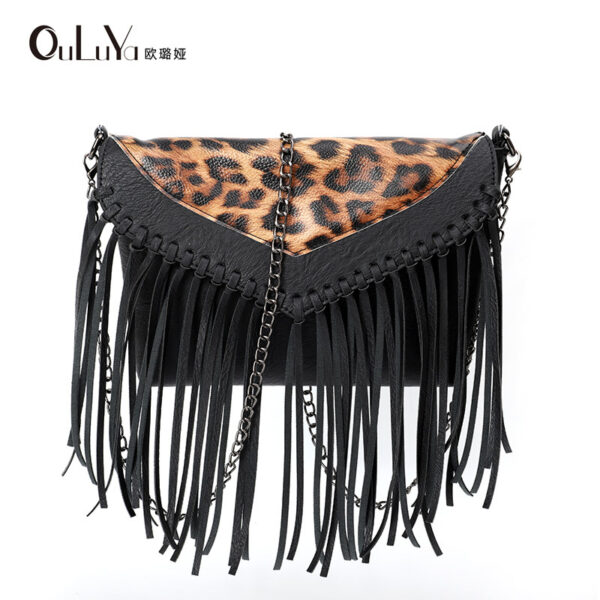 O1CN01FWlY6o1SsouxY2Piy_2866032303-0-cib Wholesale PU Stitching Leopard Pattern Tied Tassel Shoulder Bag