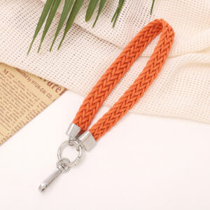 K2521 polyester cotton woven pendant orange / 16mm wide rope