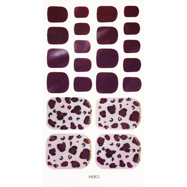 Wholesale Plastic Leopard Print Toenail Stickers