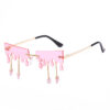 Wholesale Hip Hop Ocean Color Teardrop Sunglasses