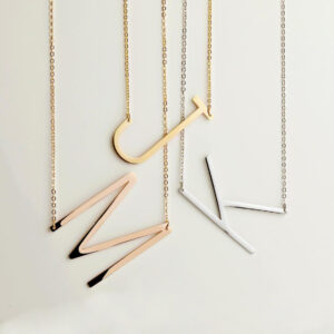 Wholesale English Large Letter Titanium Steel Necklaces