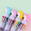 Wholesale Plastic Cartoon Unicorn 10-color Ballpoint Pen