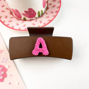 PU10.5cm square-A word brown / Plastic/Resin