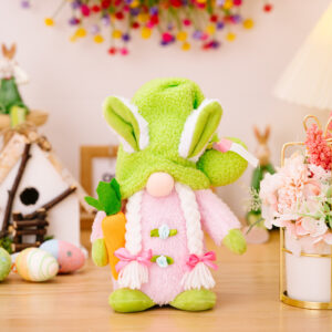 Easter lamp doll green hat