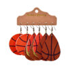 Wholesale Basketball Football Leather Earrings Set