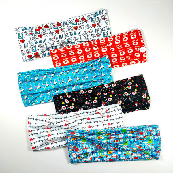 Wholesale Milk Silk Printing Medical Fabric Headband