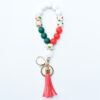 Wholesale Christmas Tree Silicone Beads Wrist Keychain
