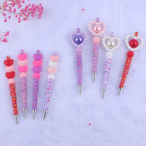 Wholesale Beaded Pens Valentine's Day Love Silicone Handmade Beaded Pen