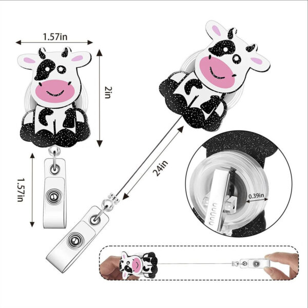 O1CN01FiT1FA1Q2UVpE4PA2_2213922901918-0-cib Wholesale Cow Badge Scroll Retractable Keychain