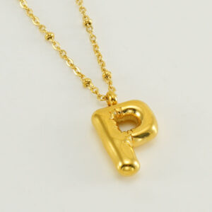 Gold letter P (with chain)