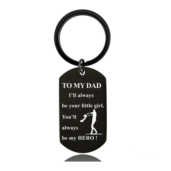 Wholesale Black Engraved Metal Keychains