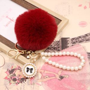 Wine Red / Pearl Bow