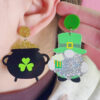 O1CN01FnAZ2U1T3MGY4mONs_2677772326-0-cib Wholesale St. Patrick's Day Oktoberfest Four Leaf Clover Clown Boots Earrings