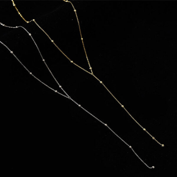 O1CN01FnhiOM1eH3b9UPTaf_3782933845-0-cib Wholesale 925 Sterling Silver Round Bead Tassel Necklace