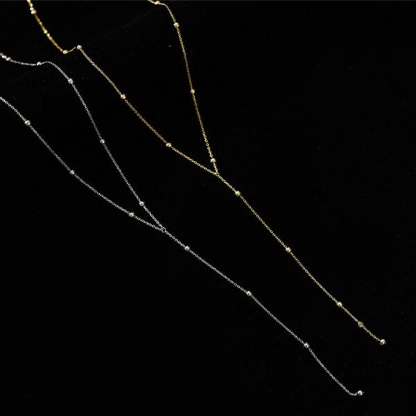 O1CN01FnhiOM1eH3b9UPTaf__3782933845-0-cib Wholesale 925 Sterling Silver Round Bead Tassel Necklace