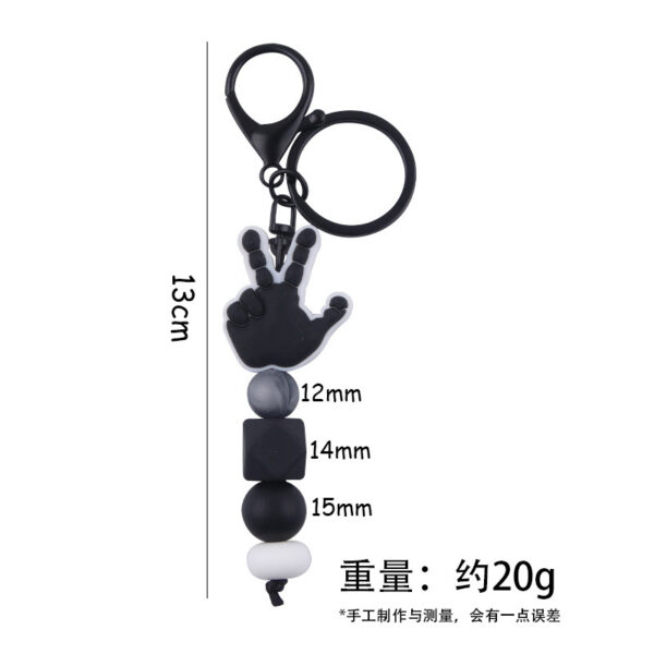 Wholesale Silicone Bead Cartoon Palm Key Bin