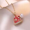 Wholesale Christmas Zircon Fashion Christmas Eve Gift Cute Clavicle Necklace