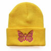 Wholesale Butterfly Embroidery Beanie Warm Acrylic Knitted Beanie
