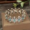 O1CN01FrfWdc1qyMf75T7d9_2206372095564-0-cib Wholesale Retro Style Personalized Stitching Lightning Cube Turquoise Bracelet