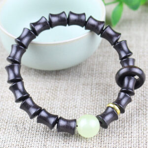 Wholesale Luminous Beads Ebony Wood Bracelet