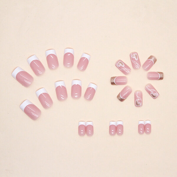 O1CN01FuxGou1qQvc9duNNT_3917635491-0-cib Whoelsale Sparkling Pink Love Valentine's Day Plastic Wearing Nail Beauty