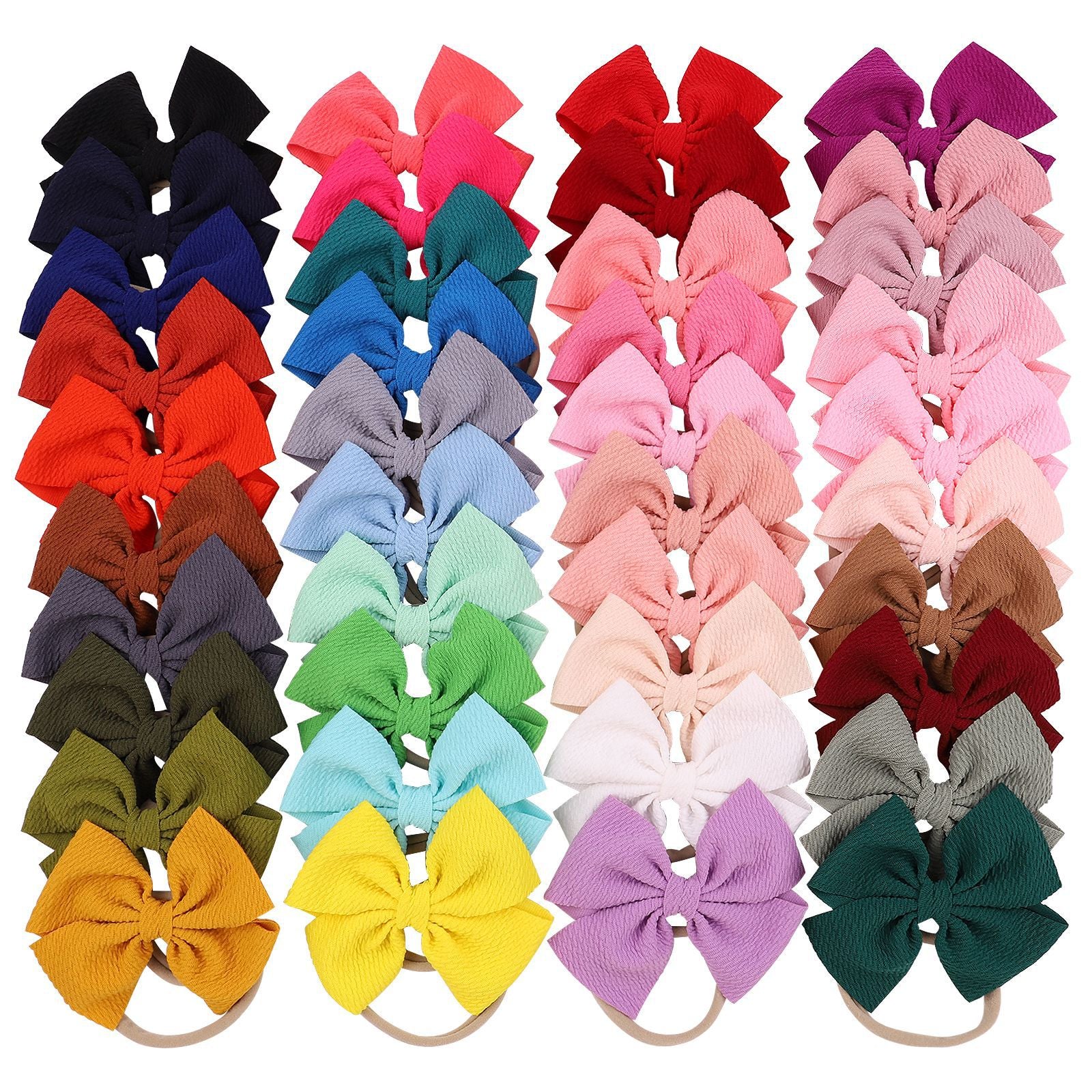 Wholesale Kids Bow Fabric Hair Scrunchies Baby Splies