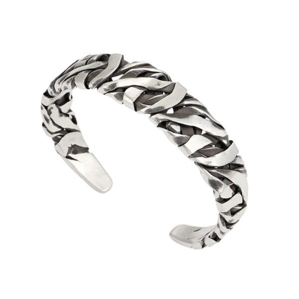 Wholesale Hand Woven Open Men Metal Bracelet