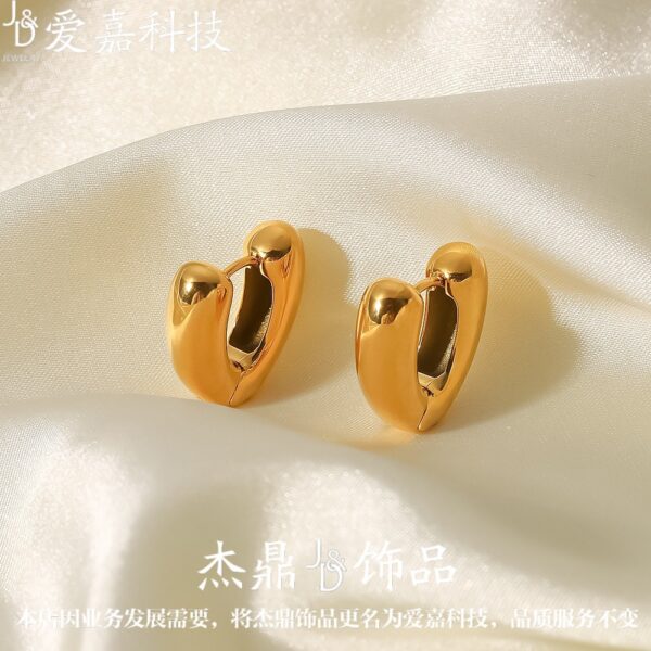 Wholesale 18K Gold Plated Stainless Steel Twisted Earrings