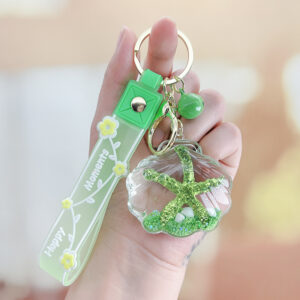 Green Starfish Shell Drifting Bottle