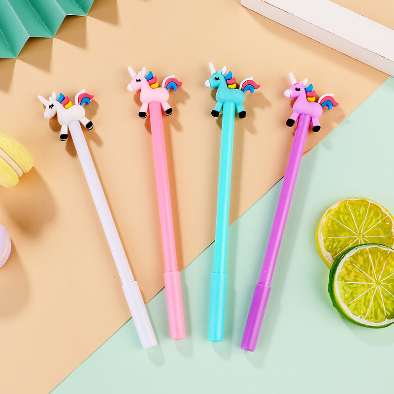 Wholesale Plastic Rainbow Unicorn Gel Pen