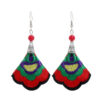 Wholesale Embroidery Flower Fabric Earrings