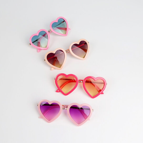Wholesale Heart Colorful Gradient Kids Sunglasses AC