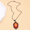 Wholesale Gothic Acrylic Embossed Crystal Pendant Necklaces