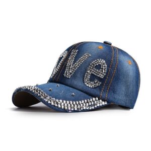 Love rhinestone deep blue / Adjustable