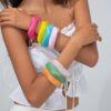 Wholesale Irregular Translucent Acrylic Colorful Geometric Bracelet