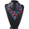 Wholesale Hollow Multi-color Alloy Diamond Necklace