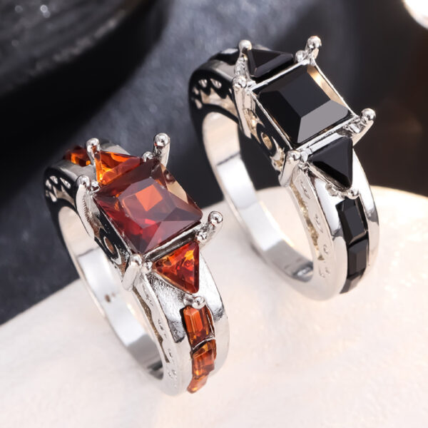 Wholesale Vintage Black Zircon Alloy Rings