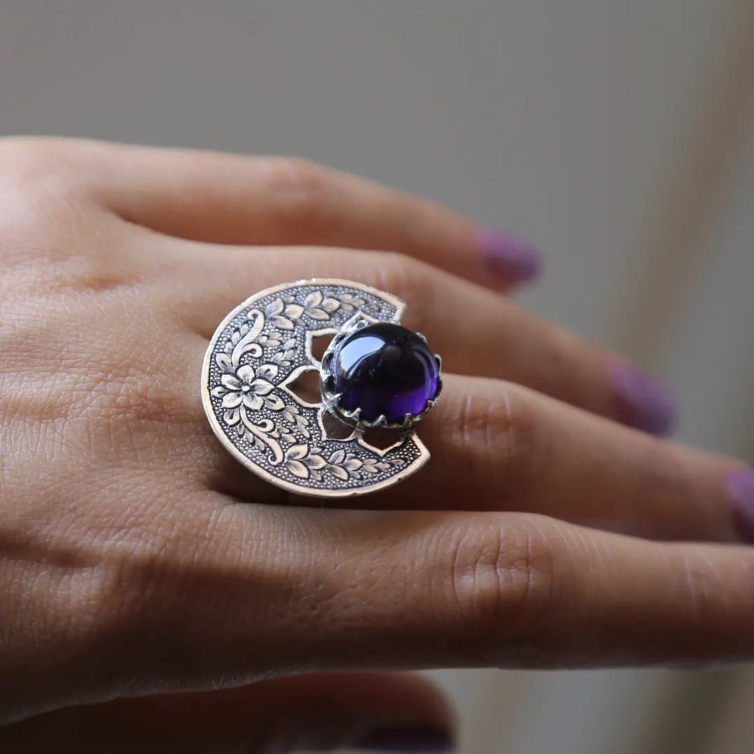 Wholesale Bohemian Vintage Gem Copper Rings