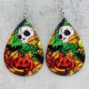 O1CN01G6uHdr2CFrcmVIOOK_2207539588445-0-cib Wholesale Halloween Flower Skull Double Sided Leather Water Drop Earrings