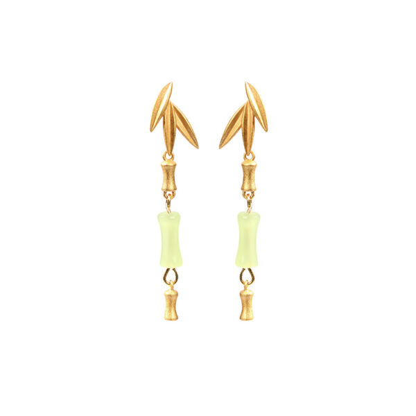 O1CN01G8BT522NQoqvyvzLl_2200655039958-0-cib Wholesale Vintage Bamboo Long Section Imitation Jade Earrings