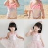 Wholesale Fish Scale One piece Kids Nylon Swimwear