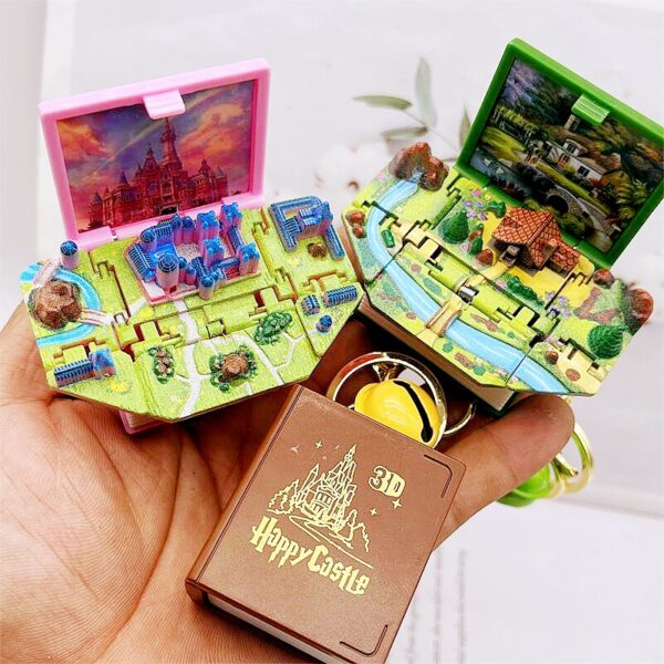 O1CN01G950tT27mJb9CboZF_2201234717839-0-cib Wholesale 3D Stereo Explosive Book Magic World Magic Book Plastic Keychains