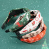 Wholesale Christmas Fabric Knots Wide Edge Hair Hoops