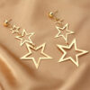 Wholesale of Multi-layer Pentagram Metal Earrings