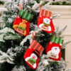Wholesale Christmas Decoration Snowman Elk Fabric Christmas Socks