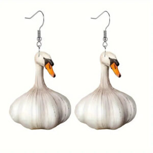 O1CN01GBhsuc1qr2K04nO4R__2206574885548-0-cib Wholesale Funny Creative Garlic Duck Ring Festival Animal Earrings